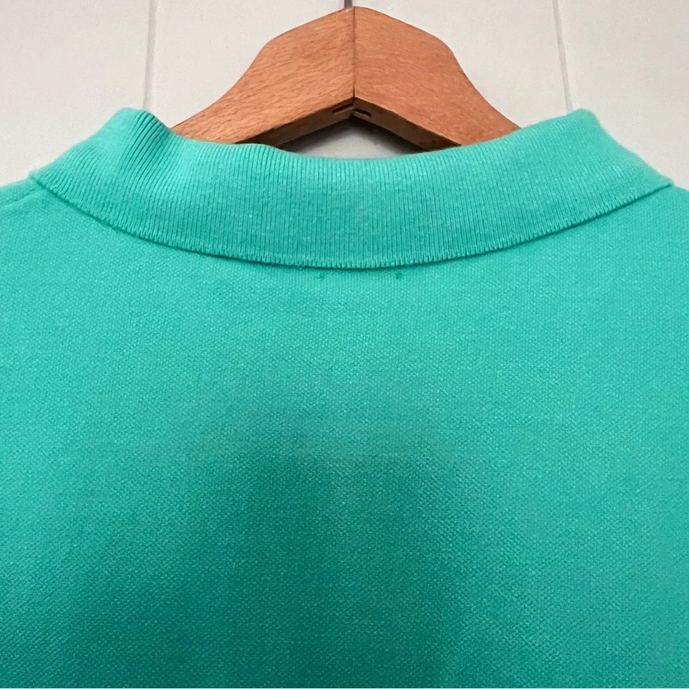 Polo Ralph Lauren Teal Green Pink Pony Preppy Classic Fit Polo Shirt Size XL